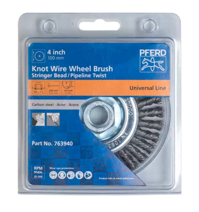 2-3/4" PSF Knot Cup Brush - .020 CS Wire, 5/8-11 Thread (ext.) - BULK PACK